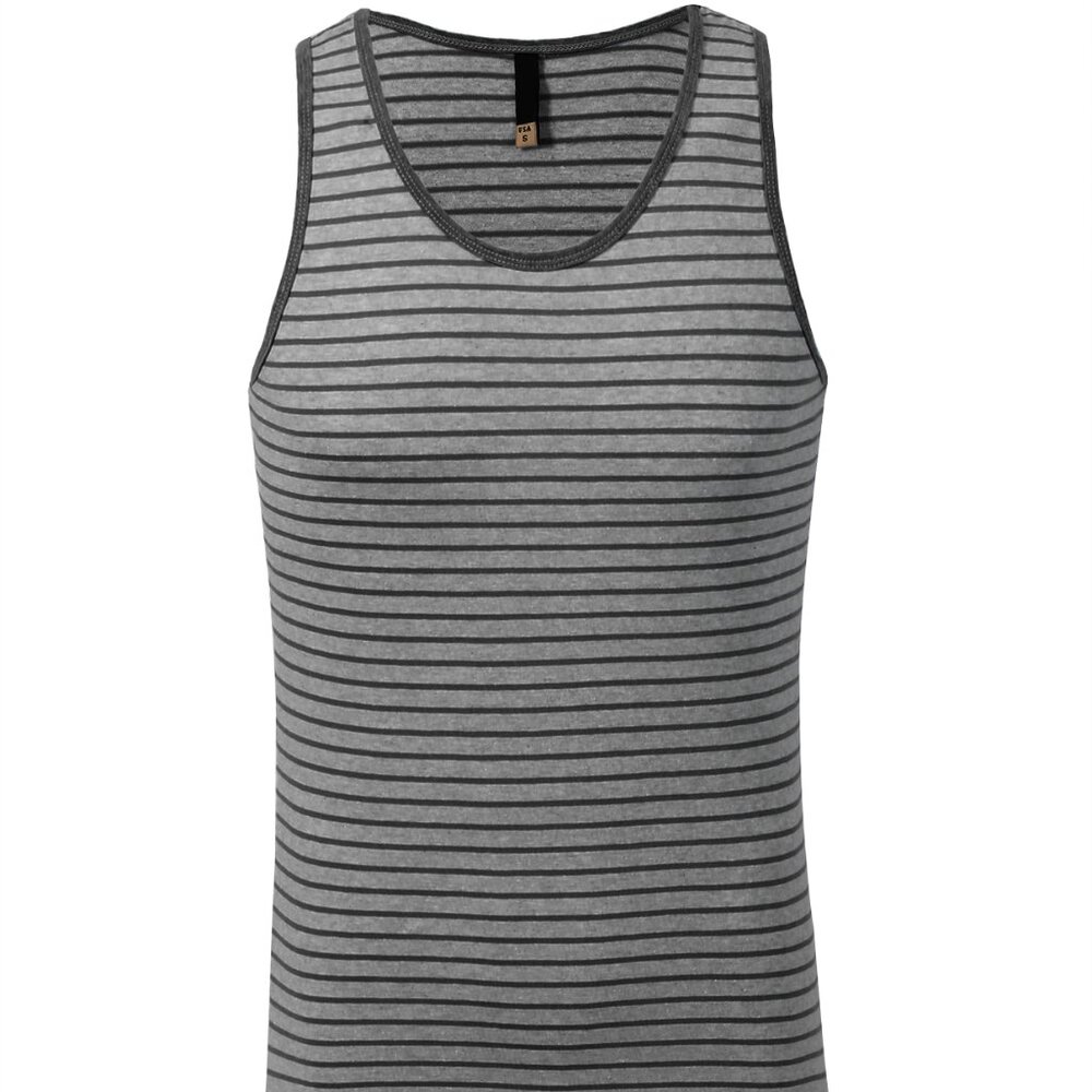 Hawk's Bay Men's Two Toned Striped Tank Top Black